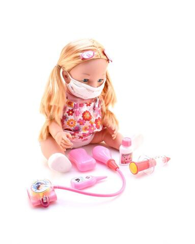 Пупс функциональный с аксессуарами 32см, коробка DH2279D