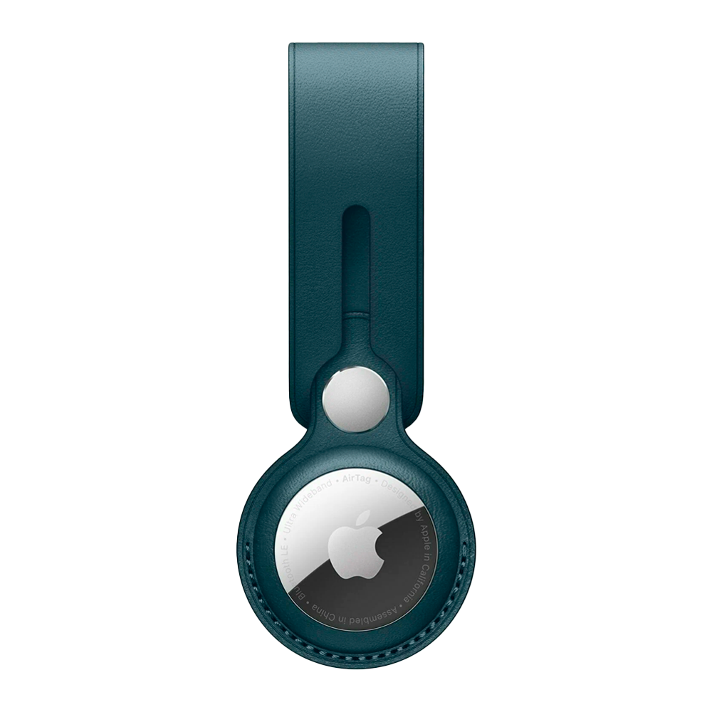 Кожаный брелок-подвеска Apple Leather Loop для AirTag, Baltic Blue (Балтийский синий)