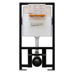 Сет: Инсталляция LORANTO prestige + Унитаз подвесной Azario Fatto безободковый, система смыва "Торнадо", c быстросъемным сиденьем микролифт + Кнопка к инсталляции Loranto Prestige Line, хром матовый (4551+AZ-1049WS+7521)