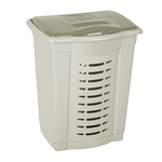 Корзина для белья большая 50л молочный