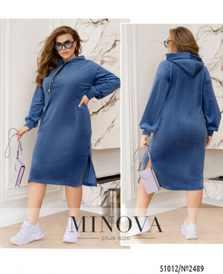 Платье 2489-джинс Minova Фото 1