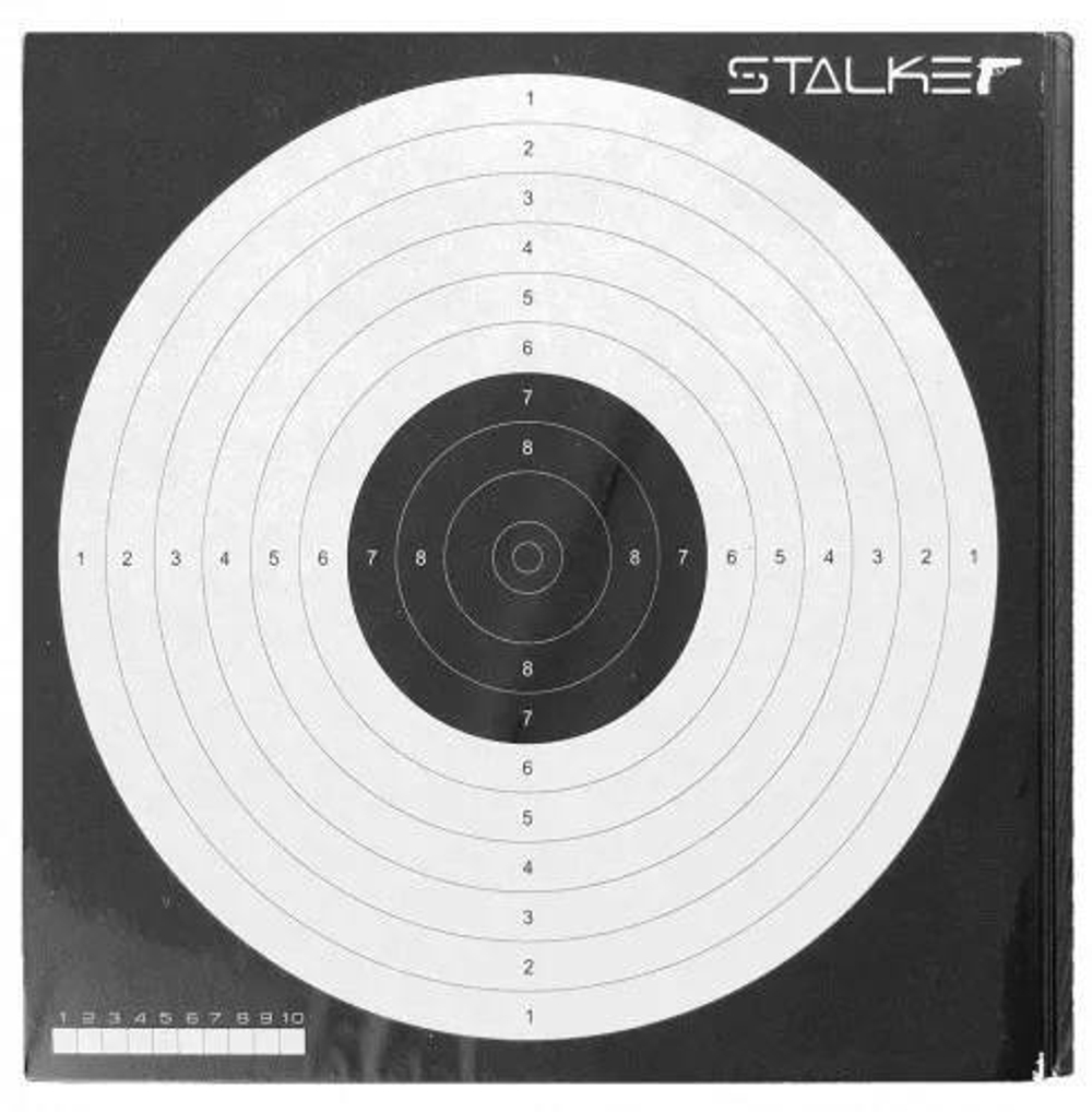 Мишень бумажная Stalker №17 170х170 мм