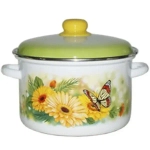 Кастрюля эмалированная 2л с рисунком 01-1610/4