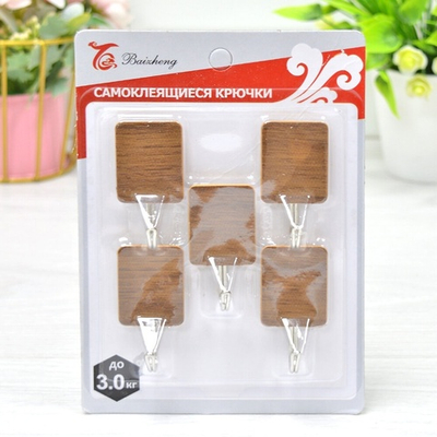 Крючок самоклеящийся 5шт, 6340