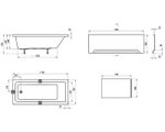 Акриловая ванна Ravak 10° 170x75 CA71000000 без гидромассажа