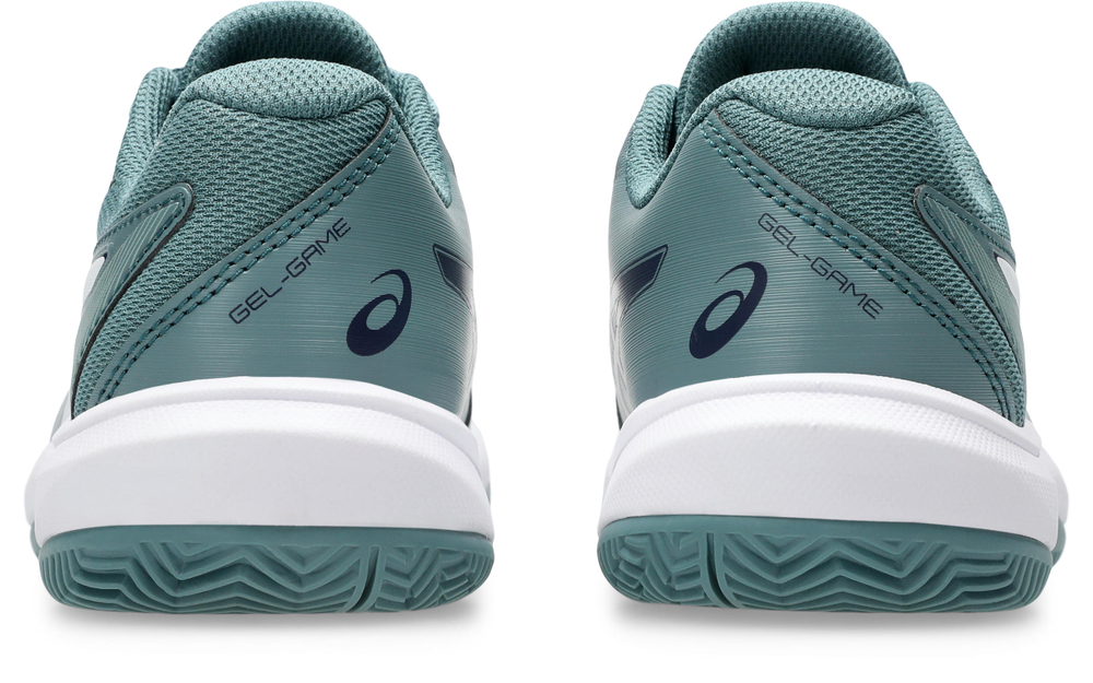 Детские теннисные кроссовки Asics Gel-Game GS Clay/OC - foggy teal/white