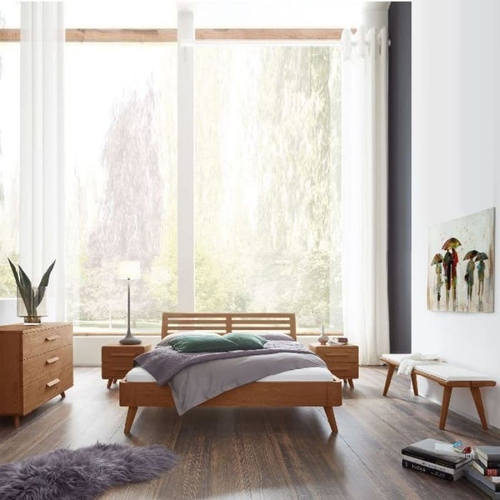 Комплект мебели для спальни из срощенного дуба Луго