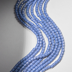 Бусины хеши, каучук с напылением, оттенок "Фиалковый", 6*6мм