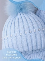 Шапка для девочки зимняя вязаная и шарф