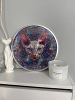 Металлическая круглая рама 60 см, серебро