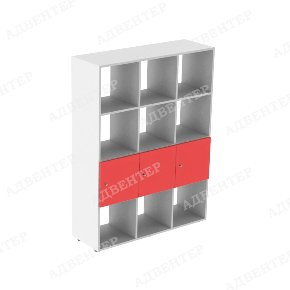 Стеллаж вертикальный 12 с дверцами
