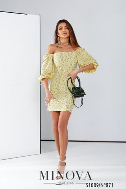 Платье 871-желтый Minova Фото 2