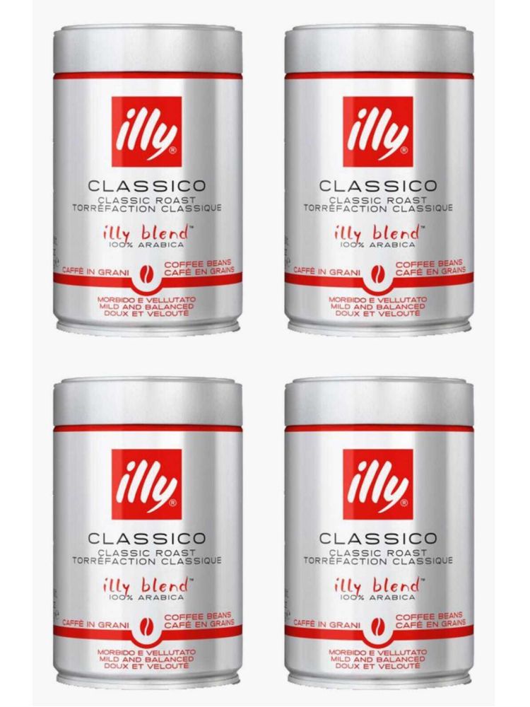 Кофе в зернах ILLY средней обжарки 250 г, 4 шт
