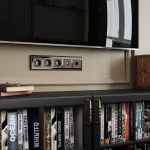 Накладка для RJ-11 и RU45 бронзовый