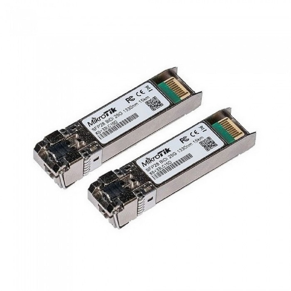 Трансивер MikroTik XS+2733LC15D Пара трансиверов SFP / SFP+ / SFP28 modules 1 / 10 / 25G 15km 1270nm + 1330nm
