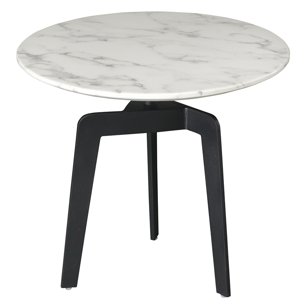 Столик чайный Berg Nilsen 50см мрамор/черный