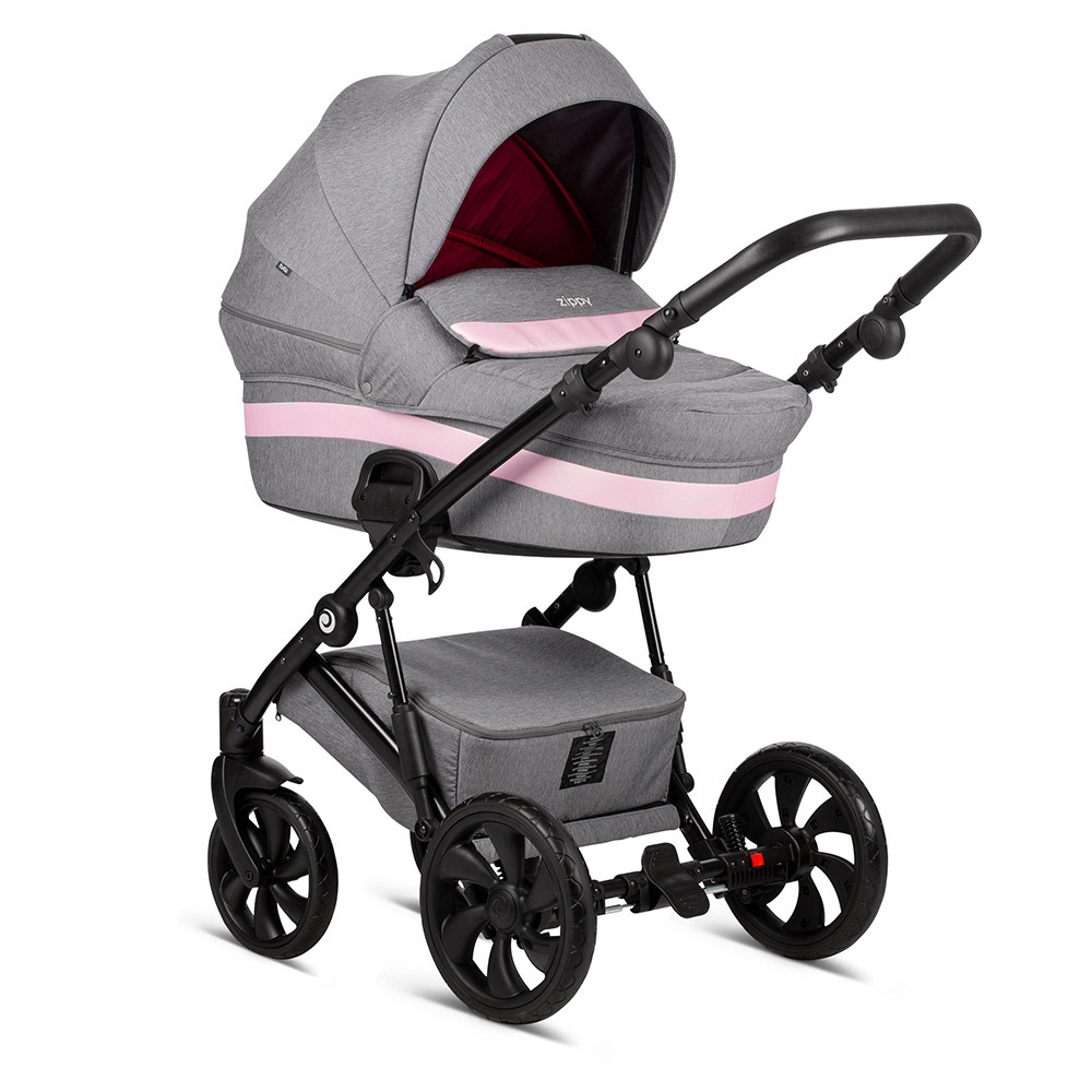 Детская коляска Tutis Zippy 2 в 1 New 2020 №162 (Серый-Розовый)