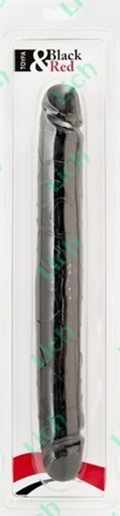 Двойной черный фаллоимитатор, 32 см.