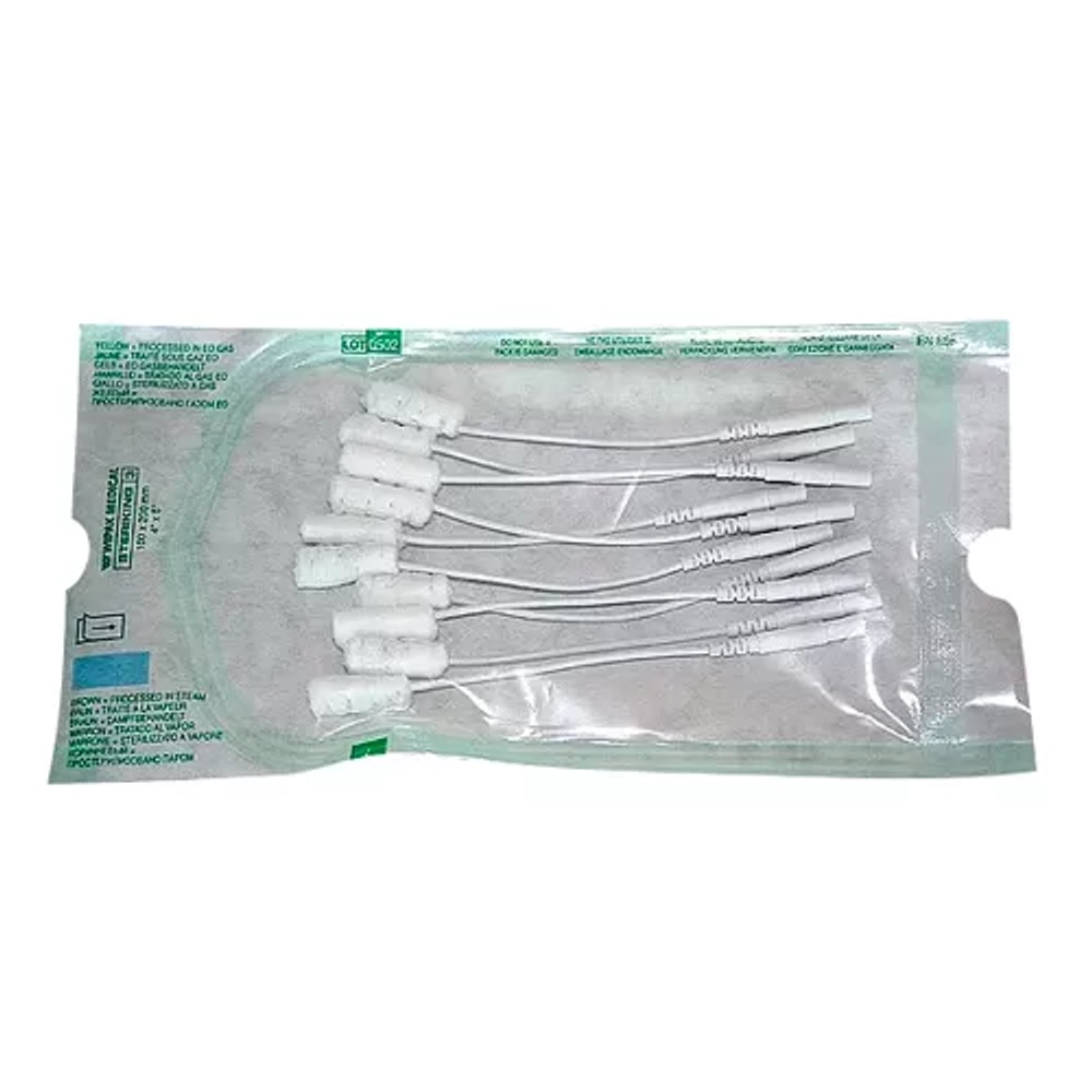 Электроды для низкочастотных электротерапевтических процедур, одноразовые, полостные, эндоназальный-эндауральные, малые со встроенным контактом "кабель" 343490 10 шт