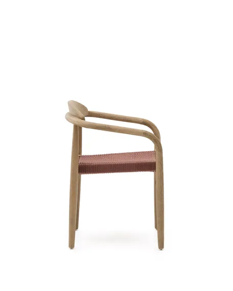 Стул Glynis массив эвкалипта с розовым сиденьем