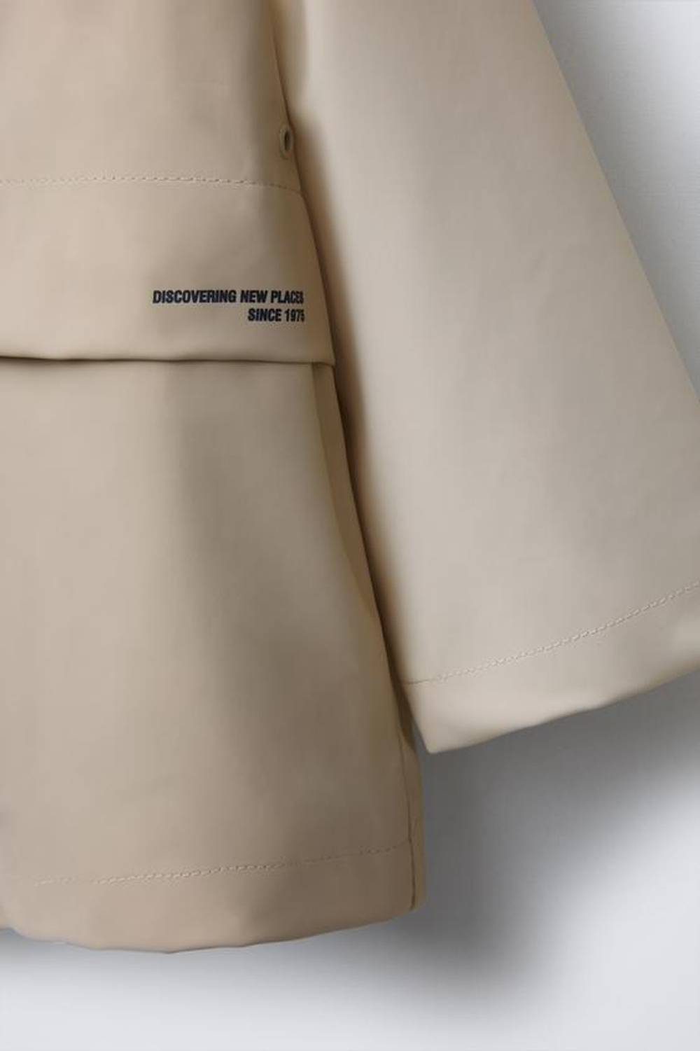 ZARA ПРОРЕЗИНЕННЫЙ ДОЖДЕВИК, ЭКРЮ/БЕЖЕВЫЙ