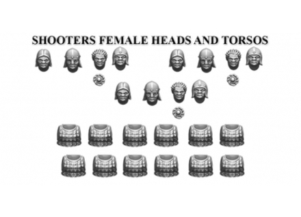 FWSRAC03       Shooters female heads and torsos