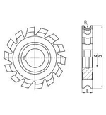Фреза дисковая радиусная вогнутая DIN 855 - A 2 - HSS 0641-593-220507