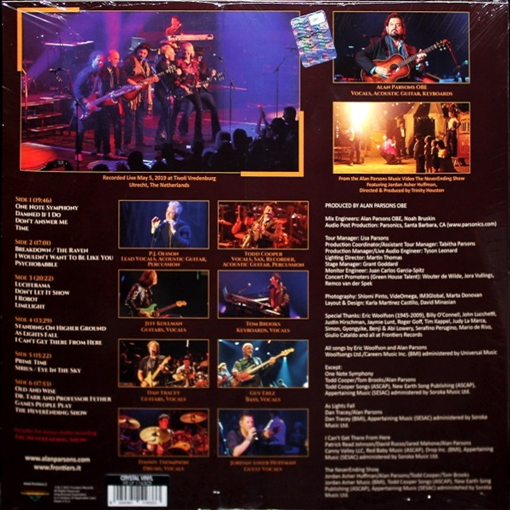 Alan Parsons / The NeverEnding Show (Live In The Netherlands)(Clear Vinyl)(3LP)