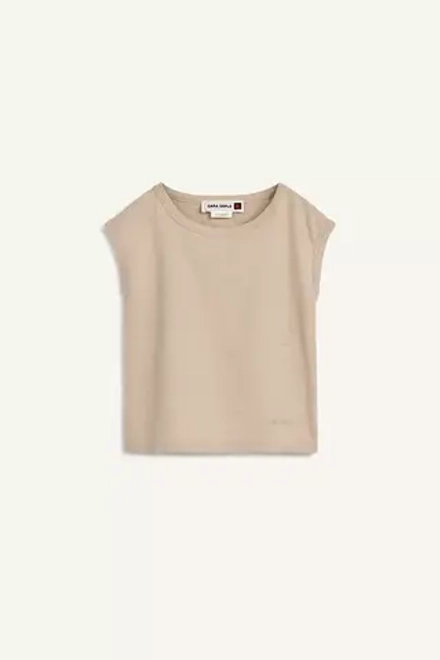 ZARA ТОП БЕЗ РУКАВОВ, БЕЖЕВЫЙ