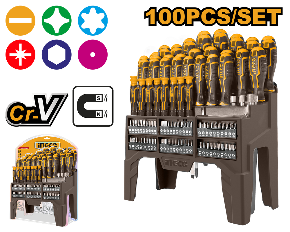 Набор отвëрток и бит 40+60 шт