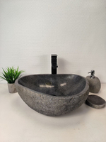 Раковина из речного камня RS-66003 47х36х15 из натурального камня