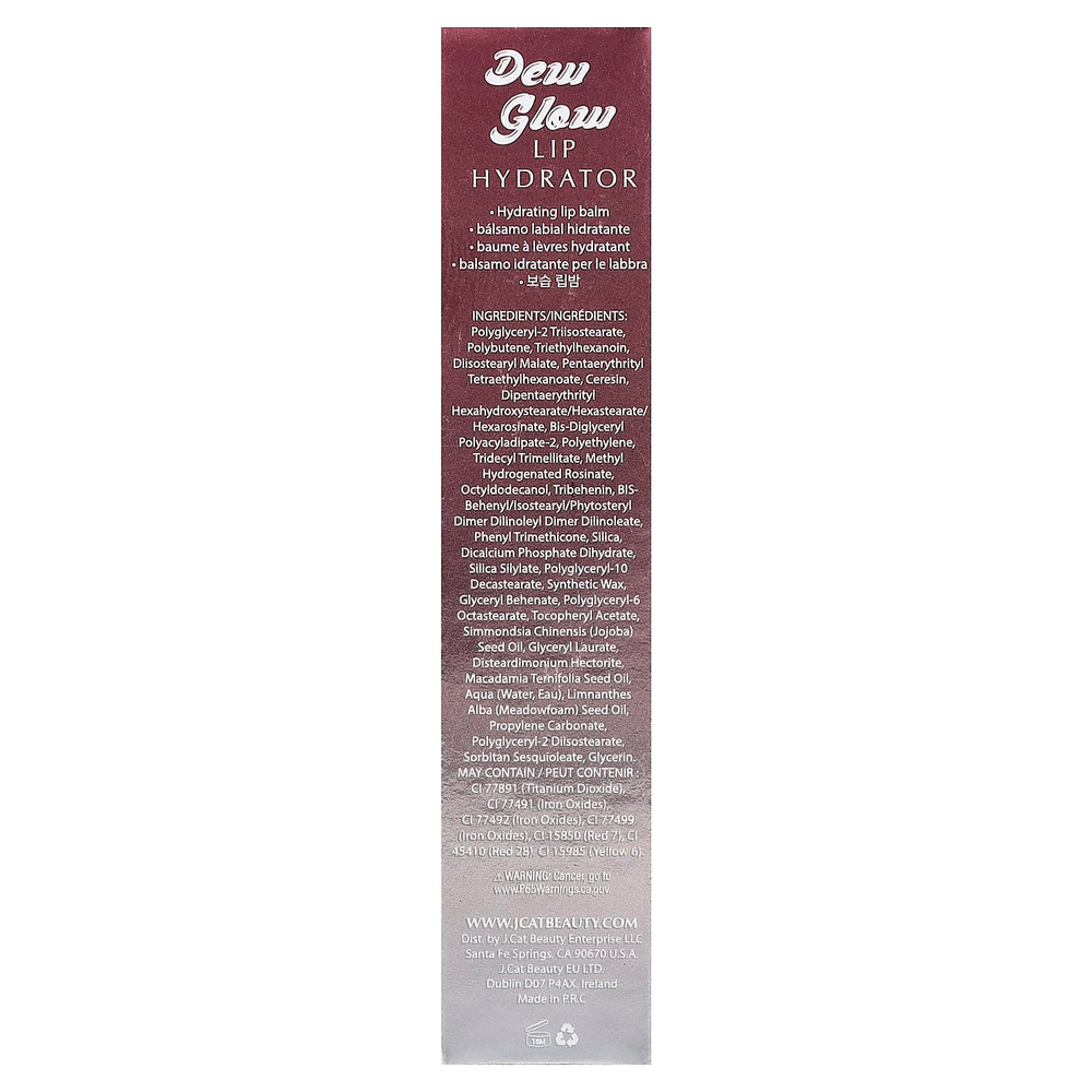 J.Cat Beauty, Dew Glow, увлажняющий крем для губ, DLB104 Burst of Shine, 3,4 г (0,12 унции)