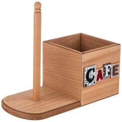 ПОДСТАВКА С ДЕРЖАТЕЛЕМ ДЛЯ БУМАЖНЫХ ПОЛОТЕНЕЦ КОЛЛЕКЦИЯ "COFFEE & TEA TIME" 29*14,5*15 СМ