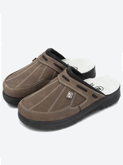 500 | "Ivan" | Коричневые мужские медицинские сабо с закрытым носом