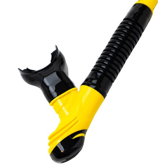 Трубка Marlin Dry Lux (прямая гофра) желтый/черный