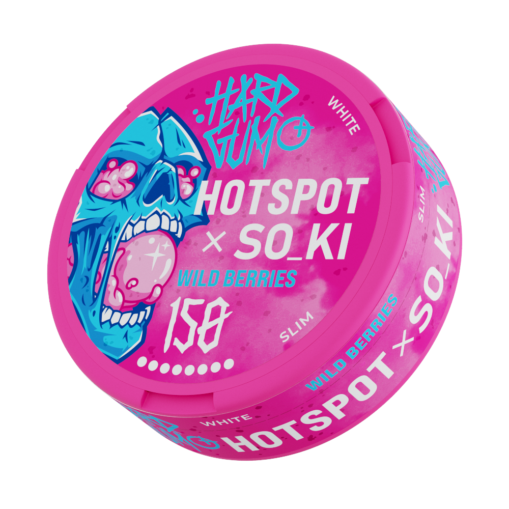 СНЮС HOTSPOT x SO_KI HARD GUM WILD BERRRIES (150МГ) - ЖВАЧКА ЛЕСНЫЕ ЯГОДЫ