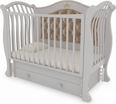 Детская кроватка Гандылян Габриэлла Люкс Плюс маятник универсальный с ящиком белая ночь