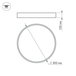 Светильник SP-TOR-PILL-PRISM-R800-94W Day4000 (WH, 100 deg, 230V) (Arlight, IP20 Металл, 3 года) 022133(4)