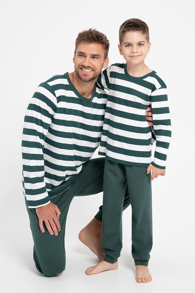 Хлопковая пижама для мальчиков Blake зеленого цвета