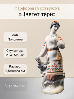 Фарфоровая статуэтка "Цветет терн" Полонное ЗХК