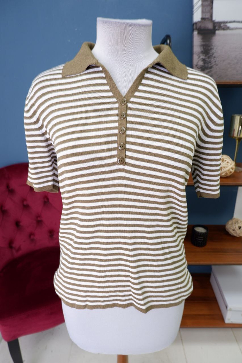 Футболка в полоску 46 размер