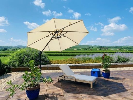 Шезлонг деревянный с матрасом Rimini