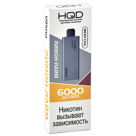 HQD Ultima Лимон лайм 6000 затяжек 20мг (2%)