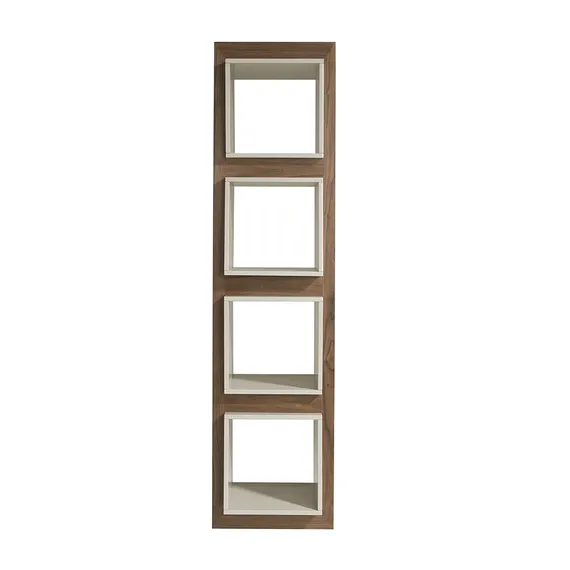 Стеллаж Angel Cerda Equilibrio, шпон ореха, жемчужно-серый