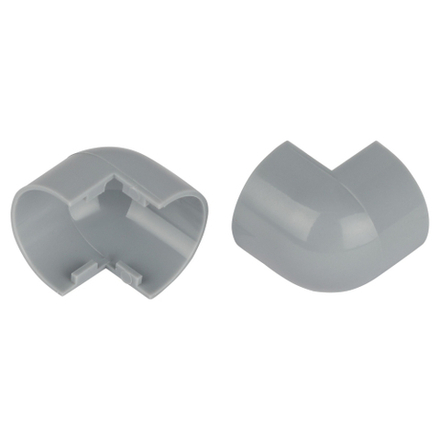 Внешний угол ЭРА OC-KK-20-12-F для полукруглого кабель-канала серый 20х12мм 2шт/комплект