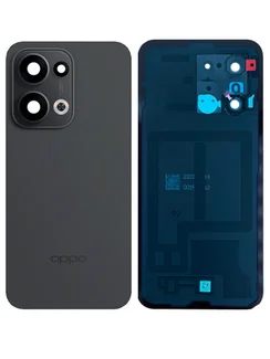 Задняя крышка для Oppo Reno 13 черная (Black) со стеклом камеры