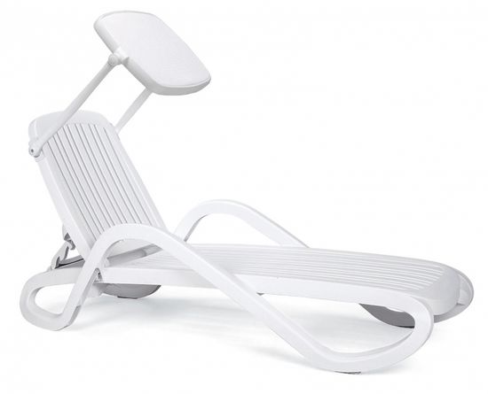 Шезлонг-лежак пластиковый Eden белый Италия