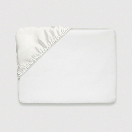 Постельное белье cемейное Сlaire&Caroll Jacqueline белое с темно-синим кантом