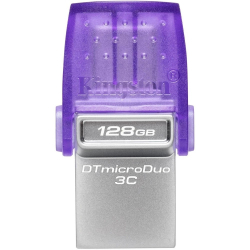 Флешка USB Flash Kingston USB Drive 128Gb DataTraveler microDuo 3C DTDUO3CG3 / 128GB USB3.0 фиолетовый