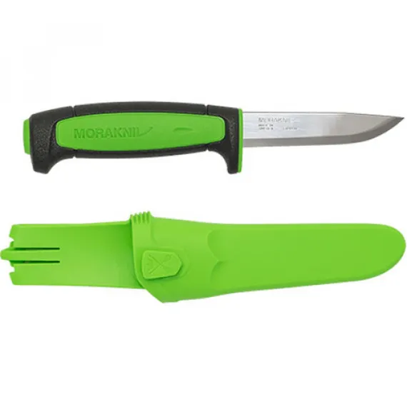 Нож Morakniv Basic 511 2019 edition углеродистая сталь, пласт. ручка (черная) зел. вставка, 13466